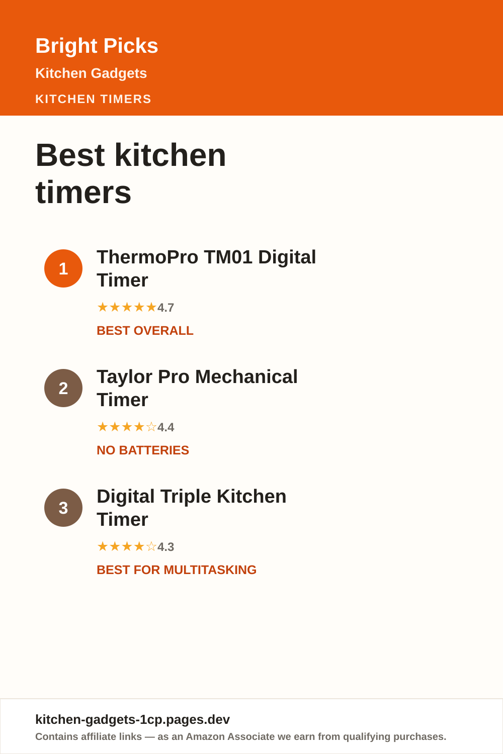 Best kitchen timers — Bright Picks Kitchen Gadgets