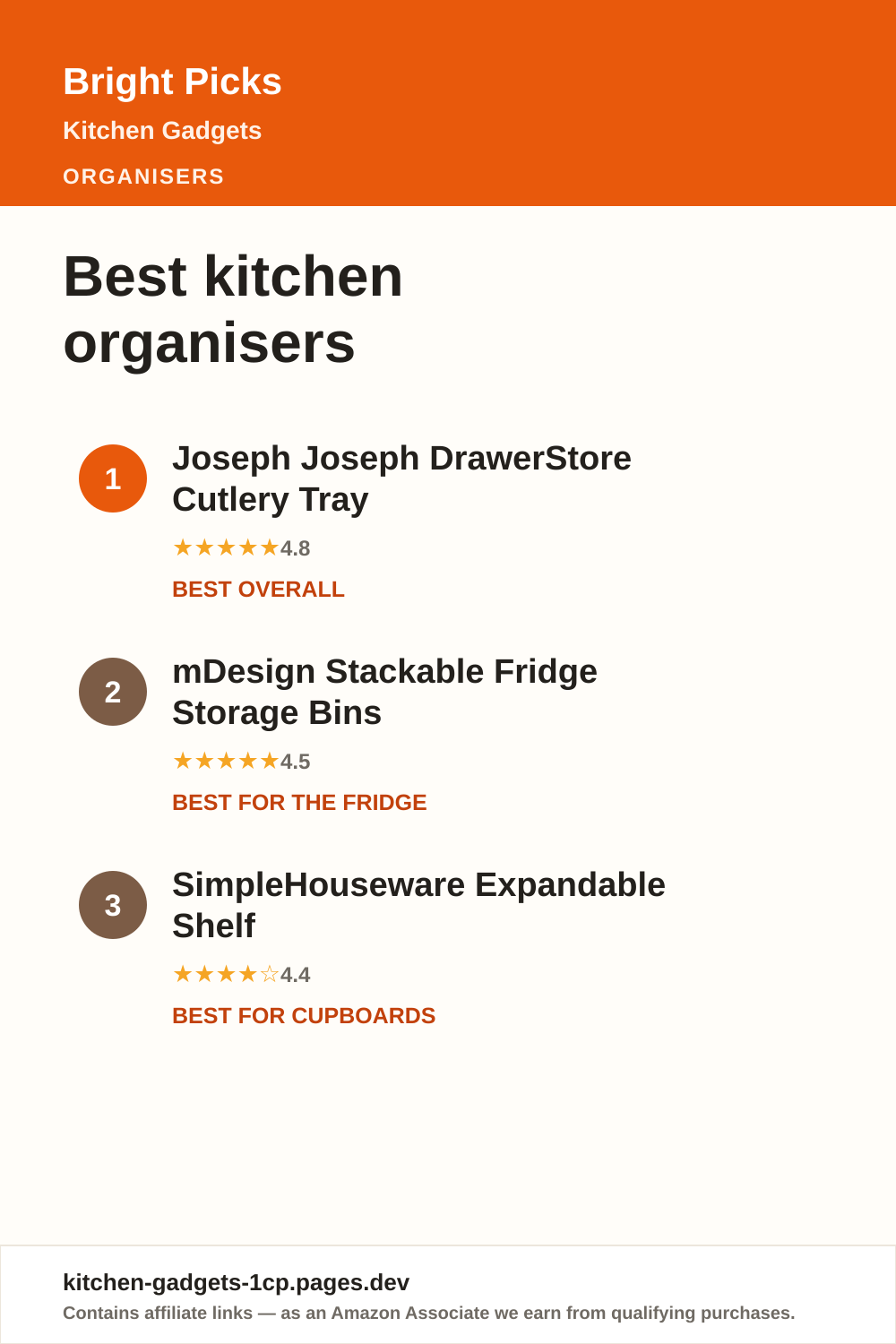 Best kitchen organisers — Bright Picks Kitchen Gadgets